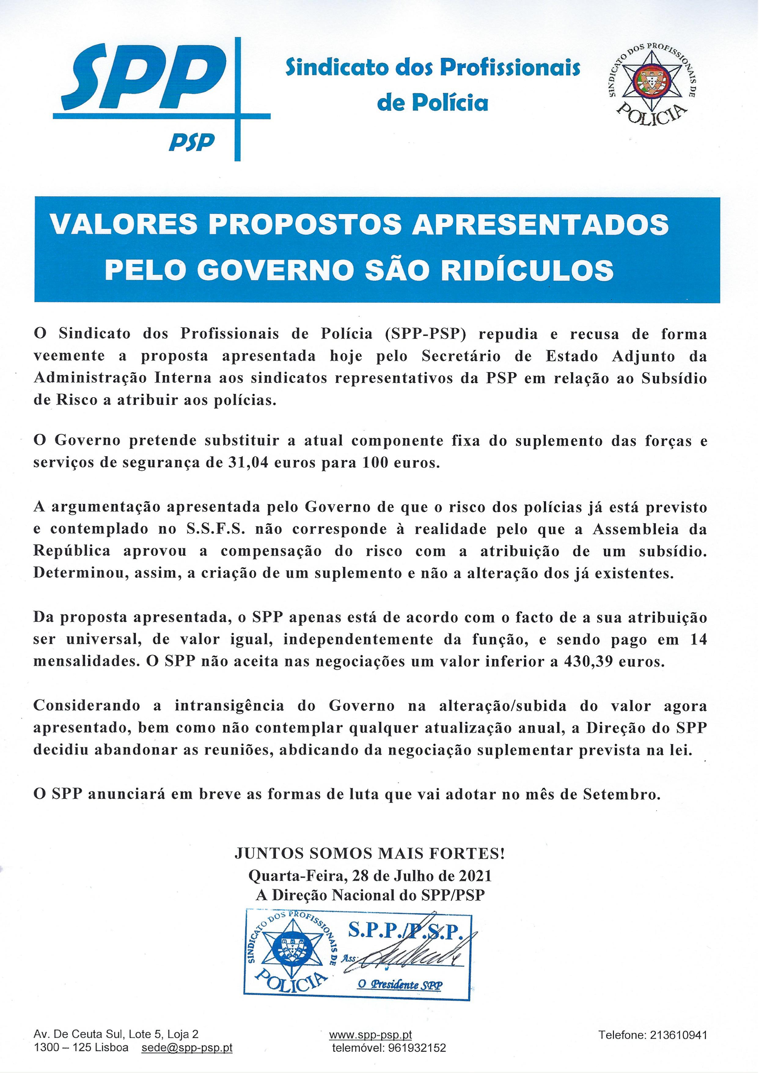 Proposta Apresentada pelo Governo