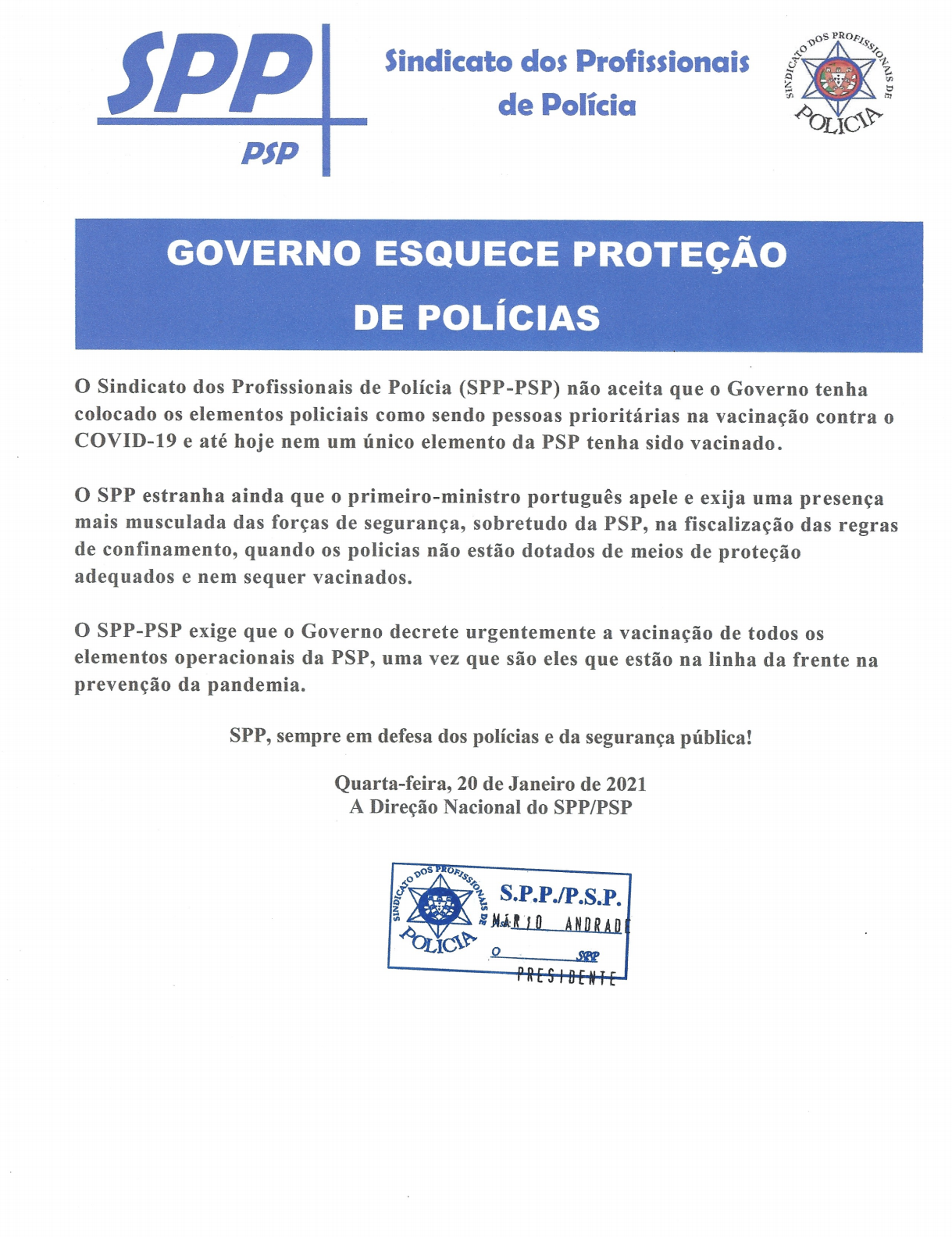 Governo Esquece Proteção de Polícias