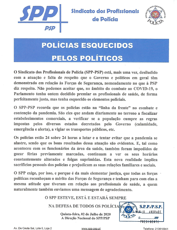 Polícias Esquecidos Pelos Políticos