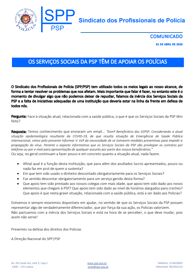Serviços Sociais PSP