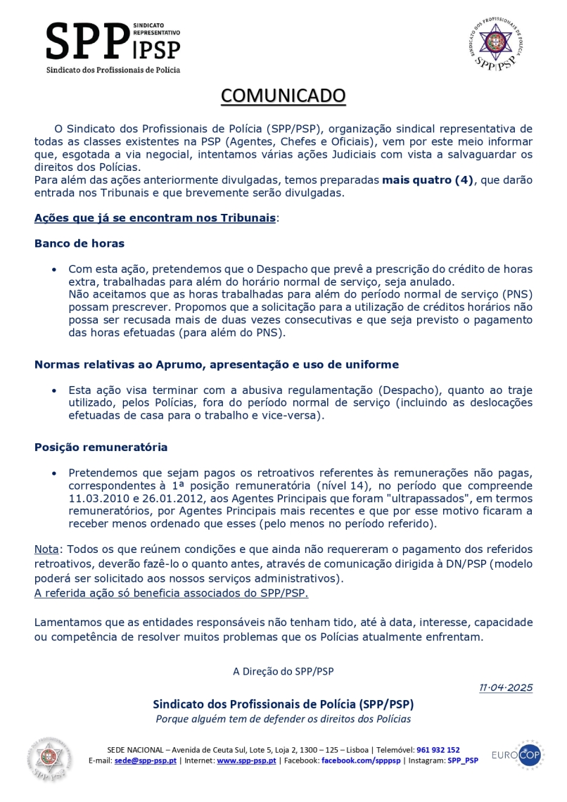 Ações tribunal