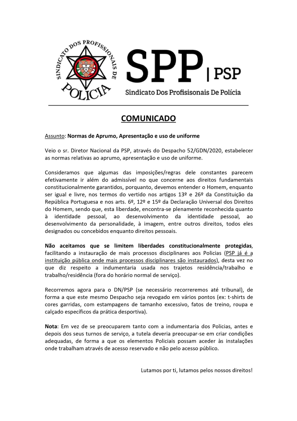 Normas de Aprumo e Uso do Uniforme
